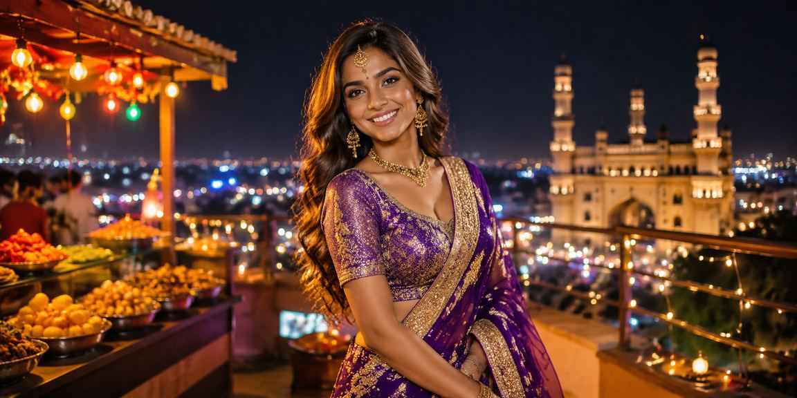 Indian night market neon lights representing vibrant online betting environment